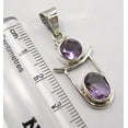 thumbnail image 3 of SilverStarJewel 925 Silver Faceted Purple Amethyst 2 Gem Trendy Pendant 1.4" Christmas Day, 3 of 3