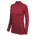 thumbnail image 3 of MixMatchy Women's Mock Neck Long Sleeve Slim Fit Sweater Top, 3 of 3
