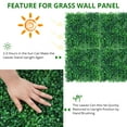 thumbnail image 2 of 12-PCS 10x10 Inch Artificial Grass Wall Panels - 100% PE Faux Boxwood Hedge Wall Panels, UV-Resistant, with 100 Zip Ties for Indoor/Outdoor Decor & Privacy, 2 of 7