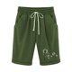 thumbnail image 4 of Puntoco Pantalones Cortos De Verano Mujer Moda 2024 Pantalones Cortos De Mujer Algodón Y Lino Estampado De Moda Cintura Elástica Pantalones De 5 Pulgadas Cordón Pantalones Cortos De 5 Pulgadas, 4 of 4