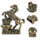 thumbnail image 2 of Figura de caballo de latón dorado: pequeña estatua de caballo de la riqueza, según el zodíaco chino 2026, decoración Feng Shui para el hogar y la oficina, buena suerte y prosperidad., 2 of 8