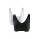 thumbnail image 1 of Sujetador Del Sueño Tops Chaleco Sin Hilos Almohadillas Extraíbles Para Mujer Negro + Blanco XL 34A/B, 1 of 6