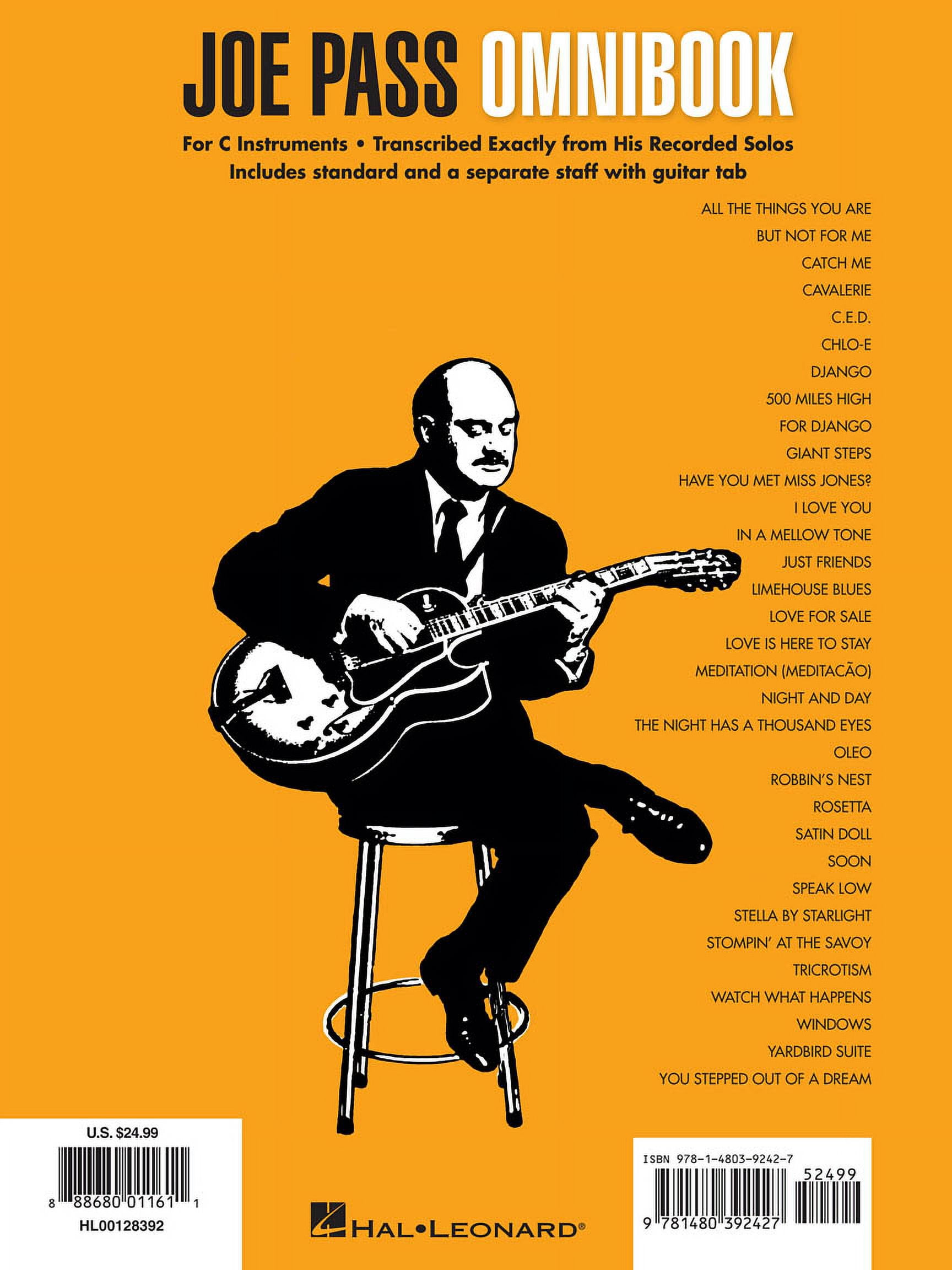 Hal Leonard Joe Pass Omnibook For C Instruments