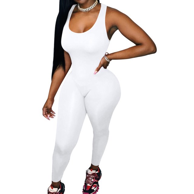 Snoarin Été Grande Taille Capris Cargo pour Femmes Mode Femmes Débardeur Col Rond Sans Manches Combinaisons Élastiques Décontractées Pantalons pour Femmes en Solde