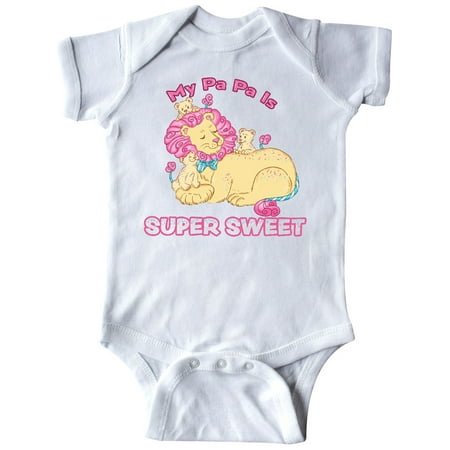 

Inktastic My Pa Pa Is Super Sweet Cotton Candy Lions with Pink Mane Gift Baby Boy or Baby Girl Bodysuit