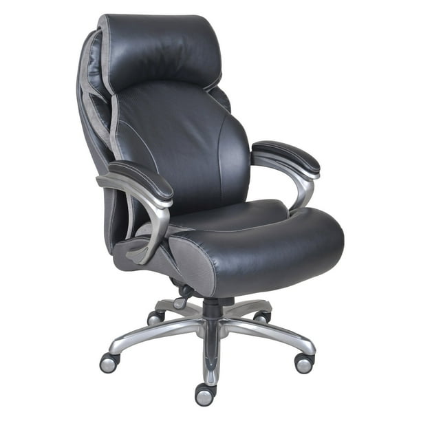 Serta Big and Tall Smart Layers Leather Executive Office Chair with AIR