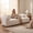 White, variant on 98.4" Modern Compressed Sofa, Cloud Couch 3-Seater Corduroy Sofa, No Assembly Required, Bubble Channel Tufted Couch with 2 Pillows, Comfy Deep Seat for Living Room, Apartment, Office