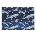 thumbnail image 1 of Whale Cutting Board, Fishes and Planets Hovering Amongst Stars in Outer Space Cosmos Illustration, Decorative Tempered Glass Cutting and Serving Board, Large Size, Navy Purple Grey, by Ambesonne, 1 of 1