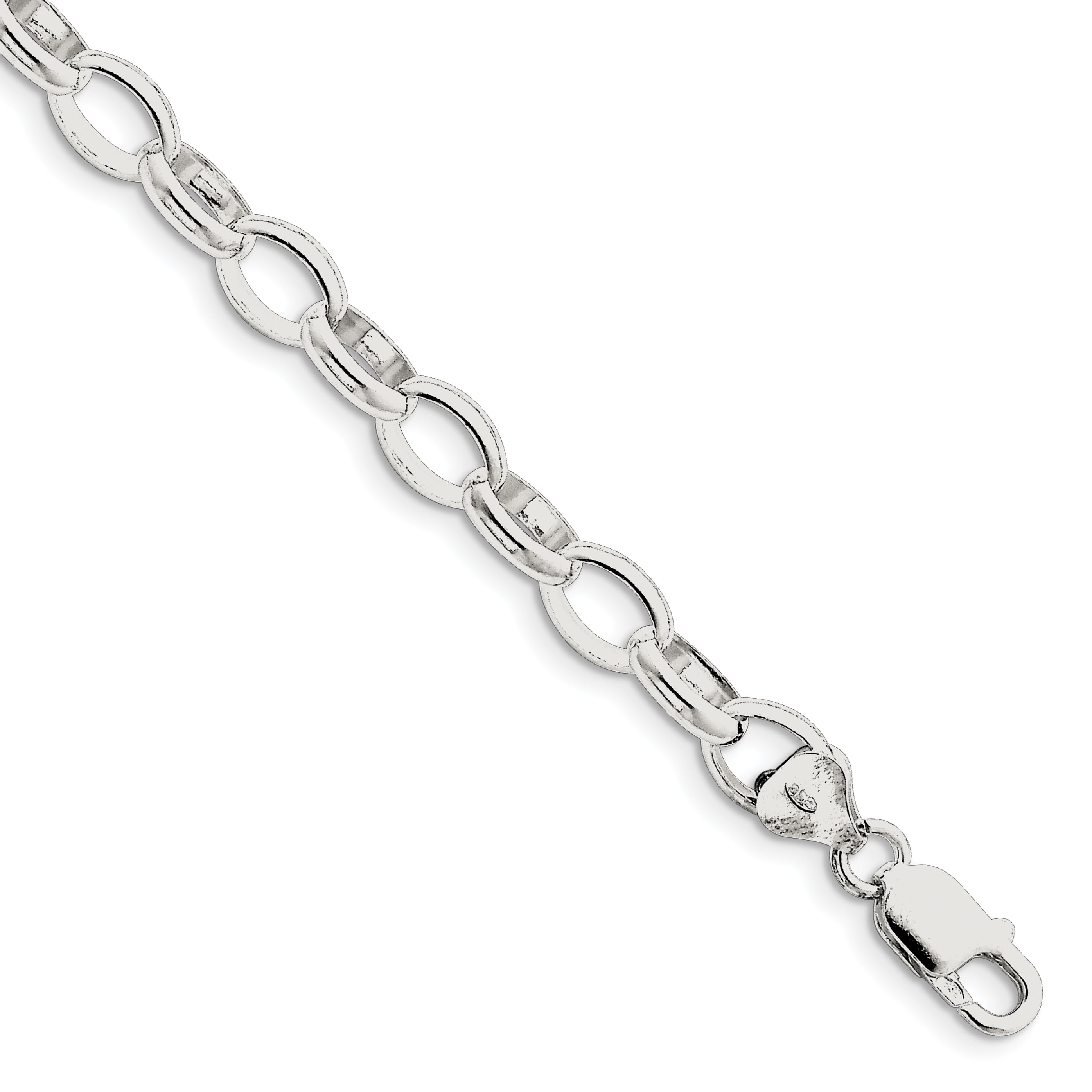 Primal Silver Sterling Silver 8mm Rolo 