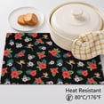 thumbnail image 5 of Placemat, Pioneer Flower Floral Print Pattern Place Mats Table Mat Set Of 2, PVC Washable Placemats for Party Kitchen Dining Decoration, 18x12 Inch, Fade Resistant, 5 of 6