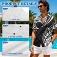 thumbnail image 6 of KUIFORTI Couple Matching Outfits Fashionable Mens Casual Shirts Hawaii Dress Polynesian Tribal Breathable Short Sleeve Button Down with Soft Fabric for Summer Vacation Trip, 6 of 7