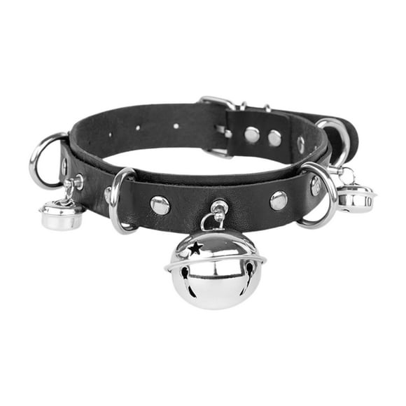 Yinanstore Goth Choker Collar Neck Choker Costume Cosplay Jewelry for Role Play Performance , Black