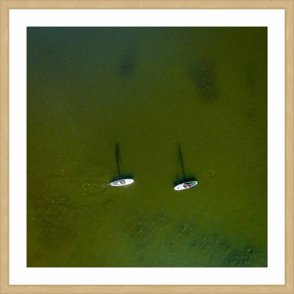 Marmont Hill "Two Boats" By Karolis Janulis Framed Painting Art Print, 12.0" x 1.5"