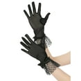 thumbnail image 4 of INSPIRE CHIC Women's Short Lace Gloves with Bow for Women Polka Dots Mesh Gloves for Wedding Tea Party One Size Black, 4 of 6