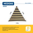 thumbnail image 5 of Malla Sombra Velaria 4x4x4 - Triangular Bicolor - Mallasombra para Exteriores - Bastillas Dobles Reforzadas - Protección 90% Rayos UV - Lonasombra - Velaria 4x4x4 CB, 5 of 5