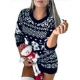 thumbnail image 1 of LilyLLL Womens Winter Christmas Party Knitted Long Sleeve Sweater Dress, 1 of 4