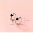 thumbnail image 2 of EOEMY Small 925 Sterling Solid Silver Crystal Flower Stud Earrings, 2 of 6