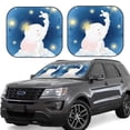 thumbnail image 6 of Kdxio Cute Elephant Sitting In The Moon With Little Bunny Print 2-Piece Sun Shade Front Windshield - Foldable Car Front Window Sunshades For Most Sedans Suv Truck, 6 of 6