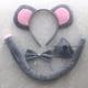 thumbnail image 2 of 1 juego de disfraces del mouse, orejas del mouse, diadema de diadema para niños, la corneta del lazo del mouse del mouse, 2 of 5