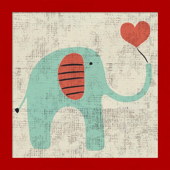 Great Art Now Ada's Elephant by Chariklia Zarris, Framed Wall Art, 14W x 14H