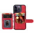 thumbnail image 5 of ELEHOLD Leather Case for iPhone 14 Pro Max Wallet Card Holders Magnetic Clasp Stand Function Full Body Shockproof Protection for iPhone 14 Pro Max 6.7 inch, Red, 5 of 7
