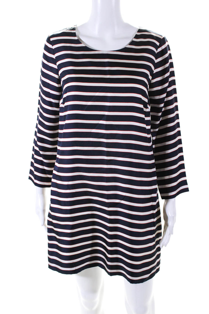 Pre-owned|J Crew Womens Striped Long 