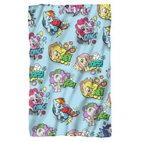 My Little Pony Blanket, MLP Pop Art Pattern Fleece Blanket 36' x 58'
