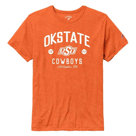 Men's League Collegiate Wear Heather Orange Oklahoma State Cowboys Victory Falls Tri-Blend T-Shirt
