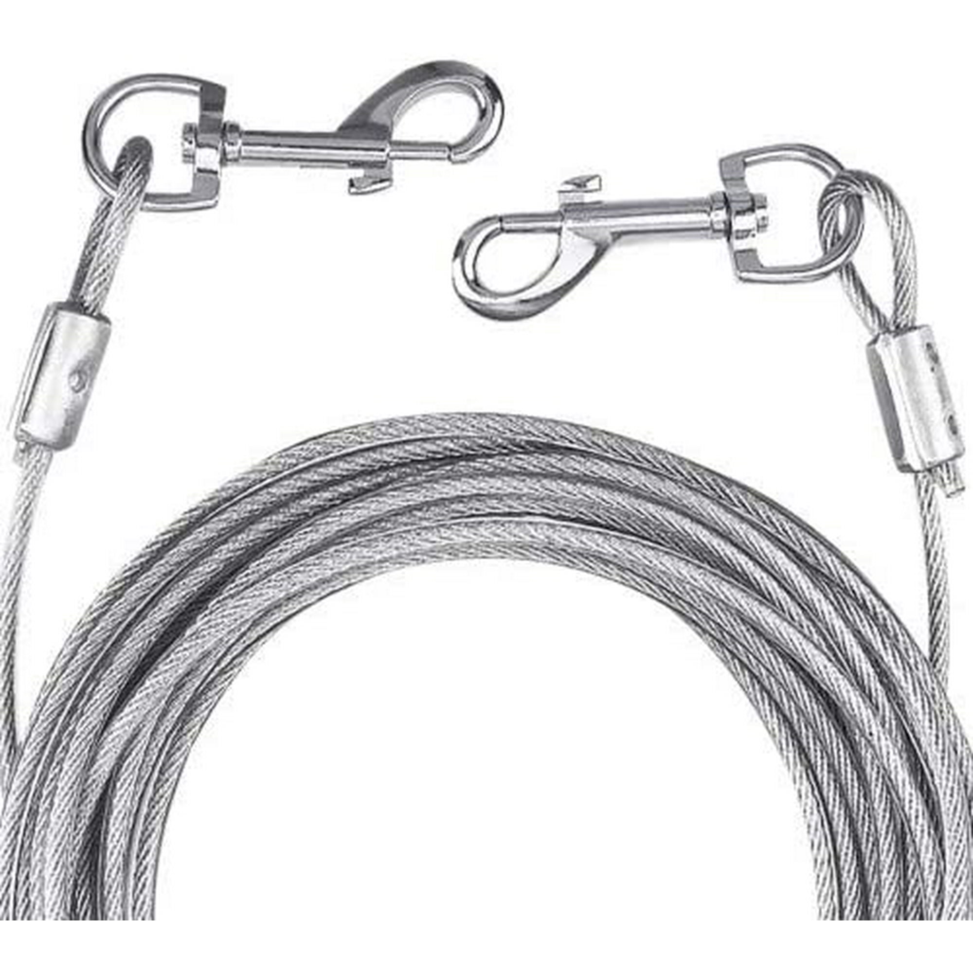Dog Tie Out Cable 10ft 3 Meter Pet Tie Out Cable for Dog up to 176 lbs Long Blue Dog Leash for Dog Training Walmart