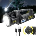 thumbnail image 1 of Spotlight, Rechargeable Led Spotlight Flashlight with 350° Rotate Head, 9, 1 of 8