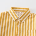 thumbnail image 5 of HOMADLES Long Sleeve Shirts for Boy Stripe Lapel Button Shirts Campus style, Uniform Shirt Yellow 12 Months, 5 of 9