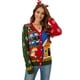 thumbnail image 2 of Suéteres Navideños para Mujer, Suaves, de Larga y Cuello en V, de Punto Navideño. Rojo XXL, 2 of 9