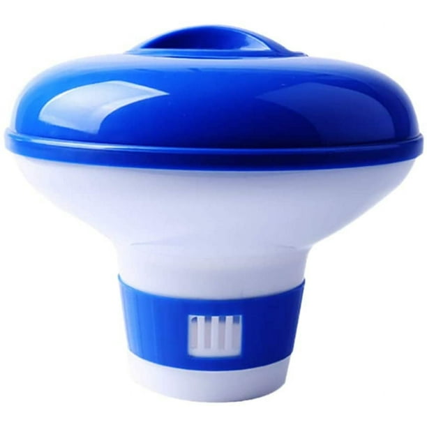 Flotador de dosificación de piscina, flotador de cloro, dispensador de productos químicos, clorador automático de piscina, flotador de cloro, flotador de cloro para agua clara y limpia Zhivalor WL-00170