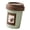 Green, variant on Coffee Cup Shape Trash Can 360 Degree Auto Top Large Capacity Waste Container
