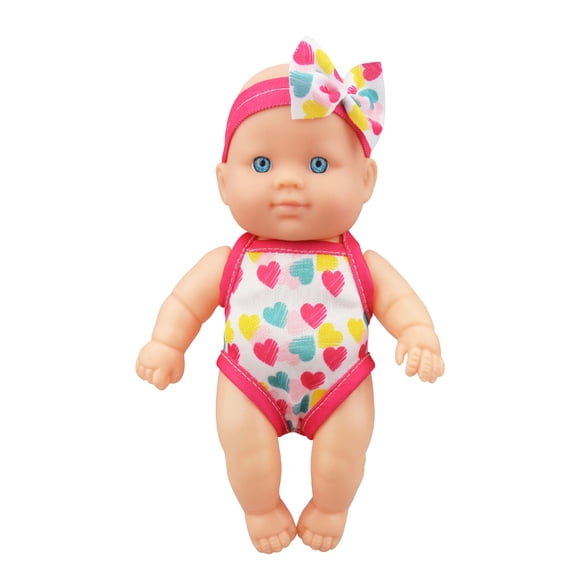Staron Baby Dolls for 2 Year Old Girls, 7.9inch Cute Soft Vinyl Realistic Baby Doll, Pretend Play, Red Realistic Baby Dolls