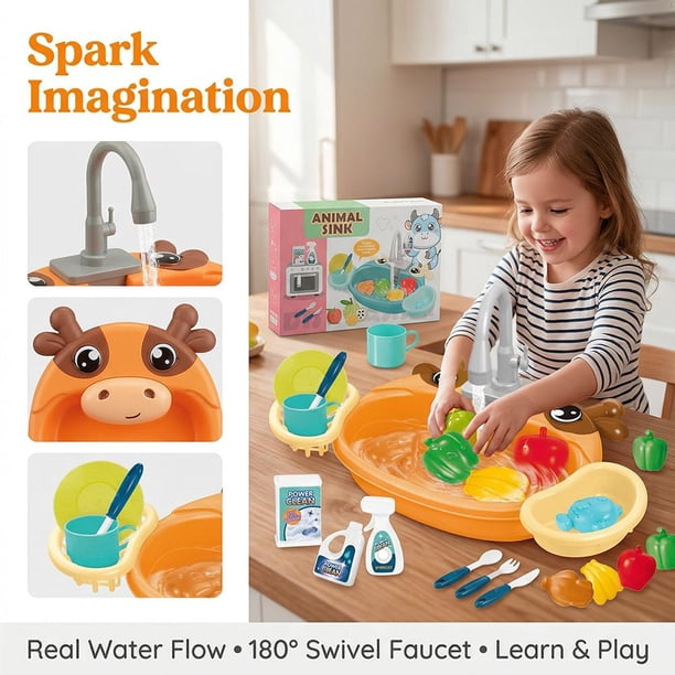 Acheter Jouets d'évier de cuisine pour enfants, Simulation de lave-vaisselle électrique, Mini cuisine, ensemble de jouets de maison, jeu de rôle pour enfants, jouets pour filles