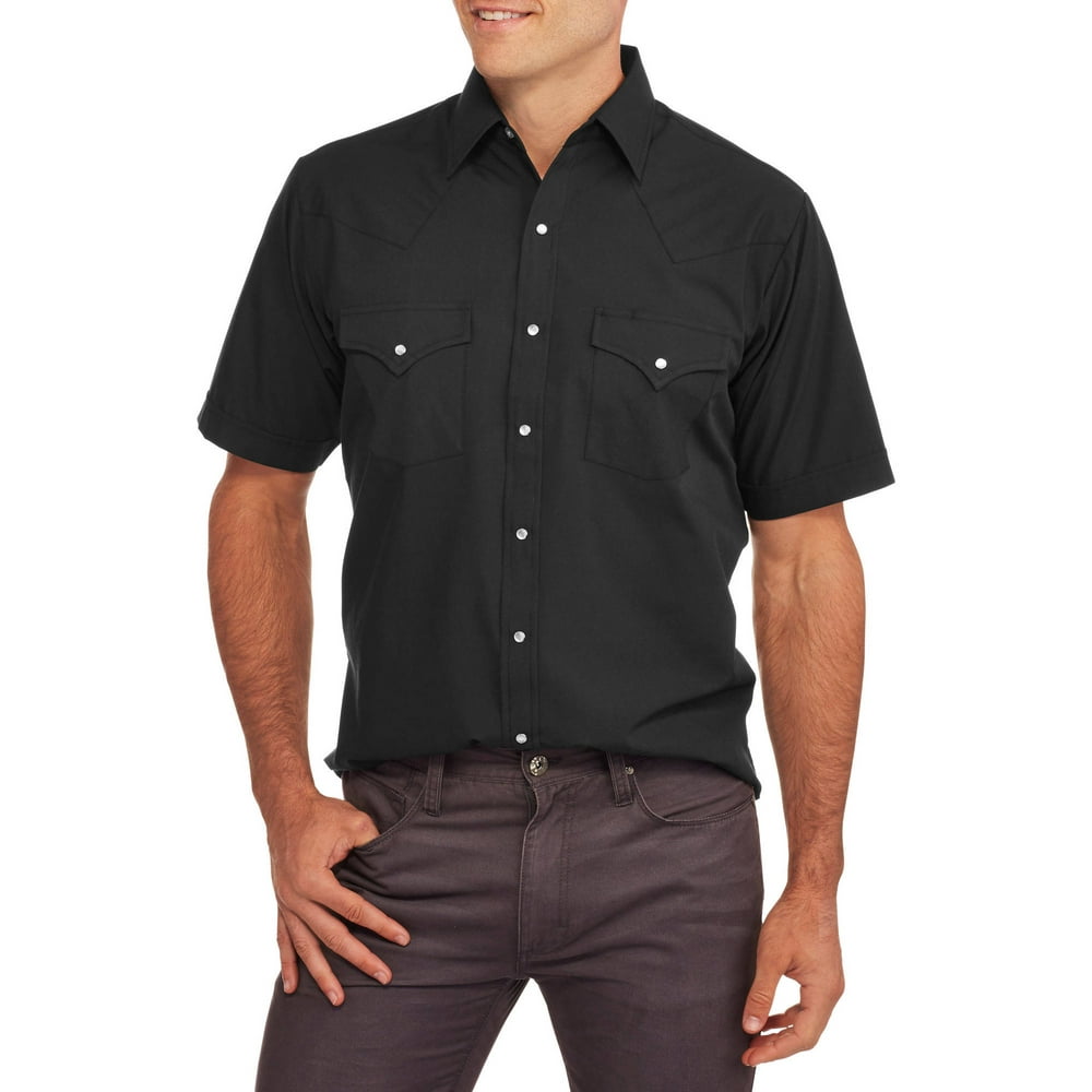 Plains Western Wear - Big Mens Short Sleeve Western Shirt - Walmart.com ...