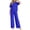 Blue-AnuYalue Pajamas, variant on AnuYalue 2 Piece Pajama Sets for Women Dressy Casual Short Sleeve Tops Wide Leg Pants Loungewear Set Solid Travel Outfits