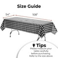 thumbnail image 5 of Exquisite 12 Pack Premium Rectangular Plastic Tablecloth Cover 54" x 108" - Black Gingham, 5 of 6