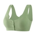 thumbnail image 2 of Diufon Womens Front Clasp Bras Seamless Underwireless Comfy Bras Solid Color Full Coverage Bras, 2 of 5