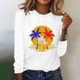 thumbnail image 1 of EQWLJWE Chemises à Manches Longues pour Femmes Boutonnées Mode Printemps Imprimé Manches Longues Col Rond T-Shirt Décontracté Hauts Vêtements d'Automne pour Femmes, 1 of 6