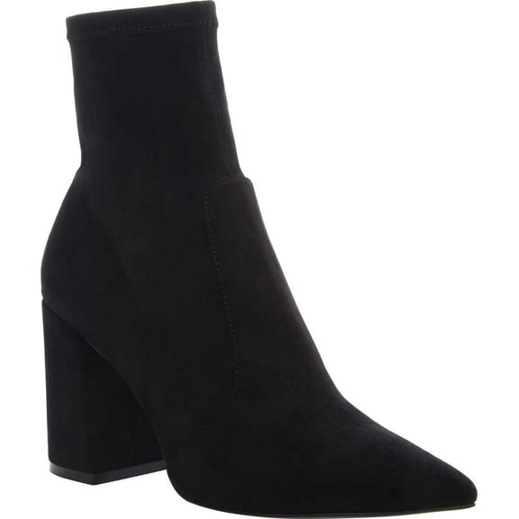 Steve Madden Womens Janson Faux Suede Block Heel Ankle Boots