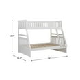 thumbnail image 5 of Lexicon Galen Transitional Wood Twin over Full Bunk Bed in White, 5 of 5