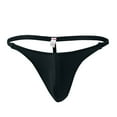thumbnail image 1 of WZXFASHION Sretch Men's Micro G-string Thong Underwear Briefs T-back Intimates Black One Size, 1 of 3