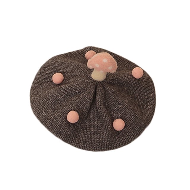 Txlixc Lindos niños pequeños boinas de setas para niños pequeños sombreros de punto cálidos para niños en invierno Txlixc moda