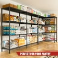 thumbnail image 6 of REIBII 61.7" Wide Metal Storage Shelves 1200LBS Wire Shelving Unit 4 Tier Adjustable Shelving for Garage Shelf Pantry Shelves Kitchen Shelving, 6 of 7