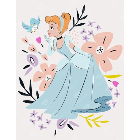 DIAMOND ART CLUB® Cinderella - A Wish Come True Diamond Painting Kit Fun DIY Crafts for Adults Round Diamond Art Canvas 13 x 17 (33 cm x 42.7 cm)