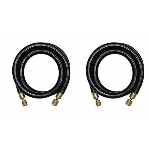 Appion MH120006EAK 1/2" Diameter Hose, 3/8" FL to 1/4" FL Vacuum Certified Refrigerant Hose, 6', Black (2-(Pack))