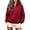 Red, variant on Women's Soft Fleece Lined Half Zip Sweatshirt Oversized Stand Collar Long Sleeve Pullover Tops Casual Fall Winter Street Outerwear White