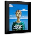 thumbnail image 1 of West, Ronald 13x18 Black Modern Framed Museum Art Print Titled - Lady and Lilies II, 1 of 5